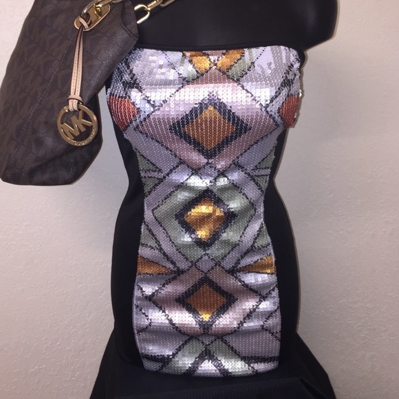 Black sequence dress