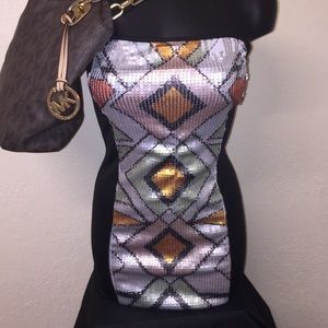 Black sequence dress