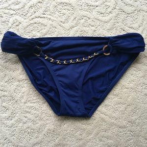 Very cute and stylish blue bikini bottoms.