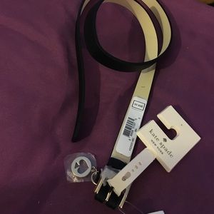 kate spade leather belt with spade charm.