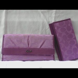 Coach Wallet with removable Checkbook Cover