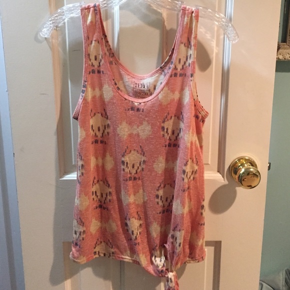 Pacsun printed front side tie tank