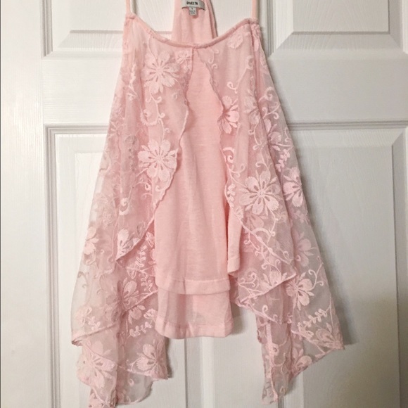 Gorgeous baby pink sharkbite hem tank DELETING - Picture 3 of 4