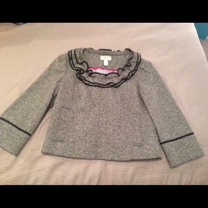 Ruffle-Collar Blazer