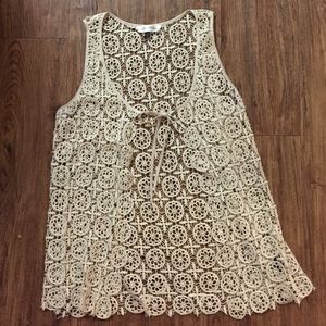 S Luxe Apothetique Knitted, Lace Vest