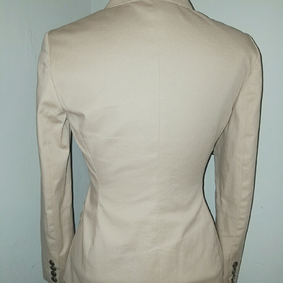 Structured Petite Khaki Jacket Professional Chic - Picture 4 of 4
