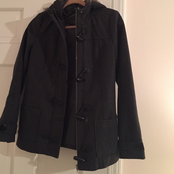Forever 21 Short Toggle Jacket with Hood Size S