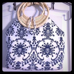 Navy and White Purse!!