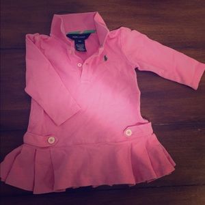 Toddler Girl Pink Collared Dress