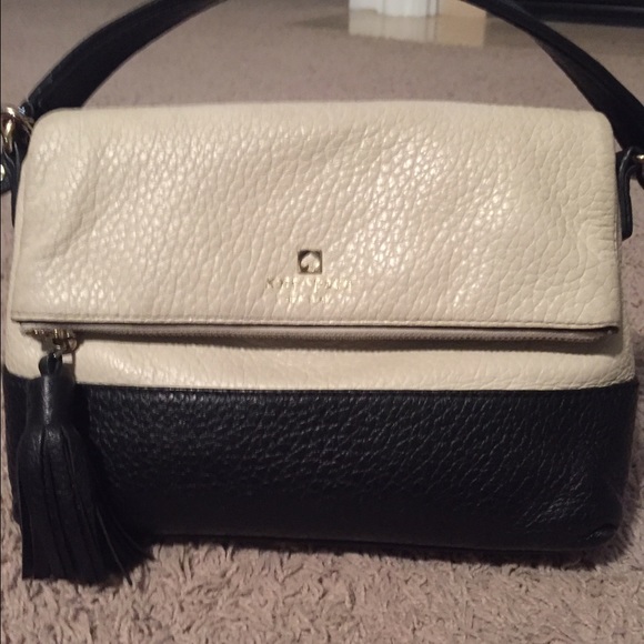 Cream and White Kate Spade Crossbody