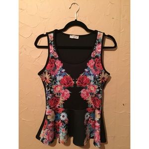 Floral Peplum Blouse