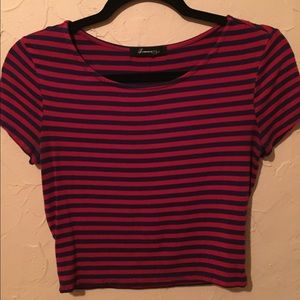 Forever 21 striped crop top