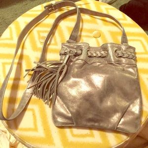 MK SILVER CROSSBODY!!