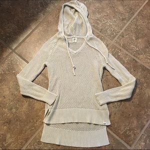 Roxy beige sweater pink waffle thermal, scrapbook