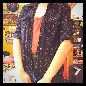 Floral Long Sleeved Button Down