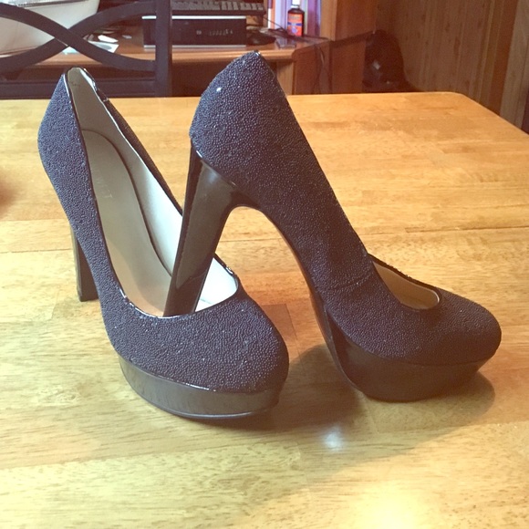 Black Nine West Platform Heels
