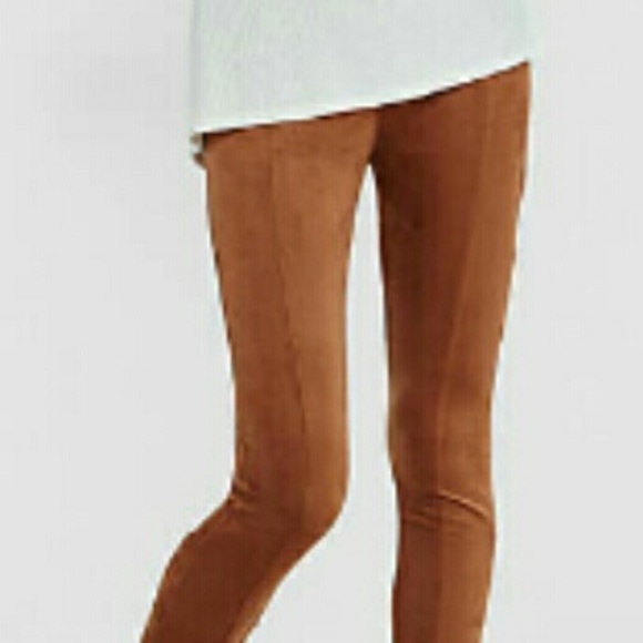 Dark Brown Suede Leggings