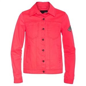 NWT HURLEY PINK DENIM LIGHTWEIGHT JACKET SZ L