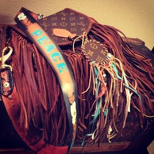 Fern Fringed Vintage LV Bag