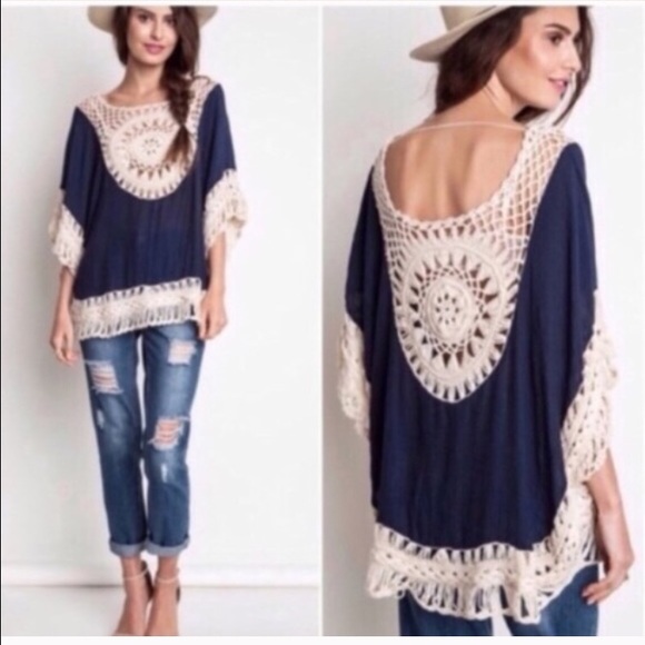 Last one ! Ivory boho tunic Cable Knit - Picture 3 of 3