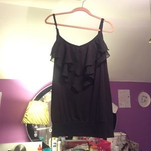 Black Ruffled tank top