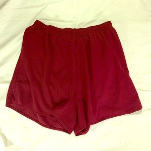 Red Fabric Shorts