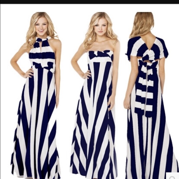 SOLD- Striped Infinite Dress - Picture 2 of 3