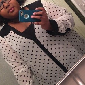 Polka dots blouse
