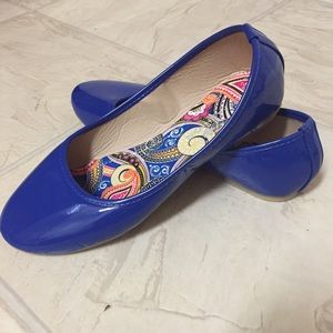 Royal Blue Patent Ballet Flats (8)