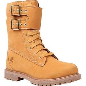 Timberland 8" double strap shoe women's wheat