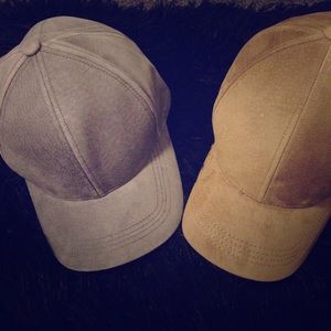 Suede Khaki & Gray caps