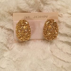 St. John clip on earrings circa 1990's