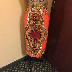 Dashiki pencil skirt