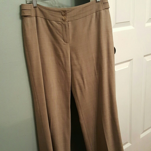 Tan pants with cuff at bottom