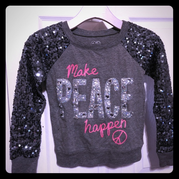 Girls Justice Sparkle Glamorous Long Sleeve Shirt