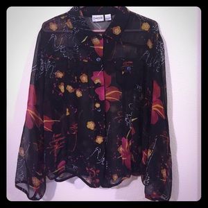 Sheer Button Down Shirt