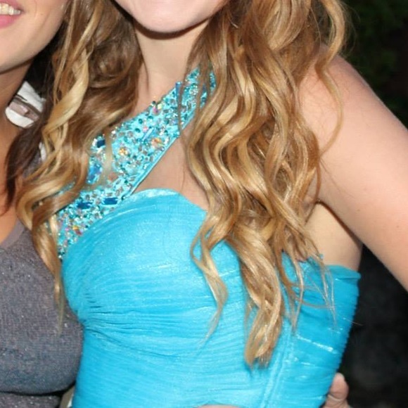 Blue Short Formal Dress - Picture 3 of 3