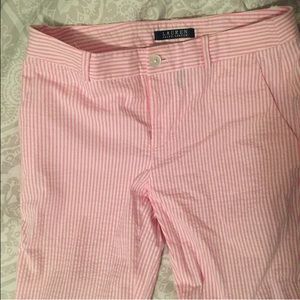 Ralph Lauren pink seersucker pants