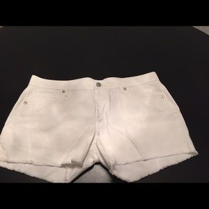 LOFT White Denim Shorts