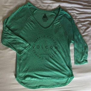 Seafoam Green Volcom 3/4 Sleeve Shirt