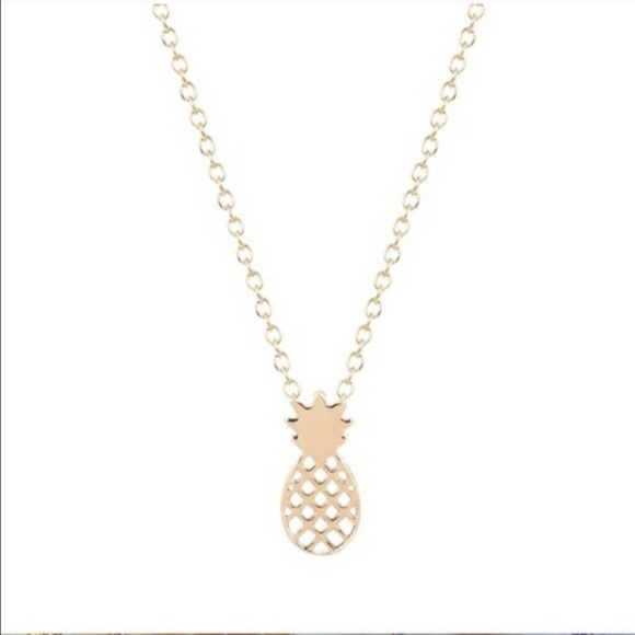 **New gold color pineapple necklace tiny charm - Picture 3 of 3