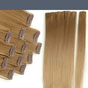 Blonde straight clip in