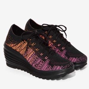 Jeffrey Campbell Inferma knit sneaker wedges