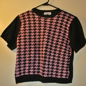 Vintage Houndstooth Sweater Shirt