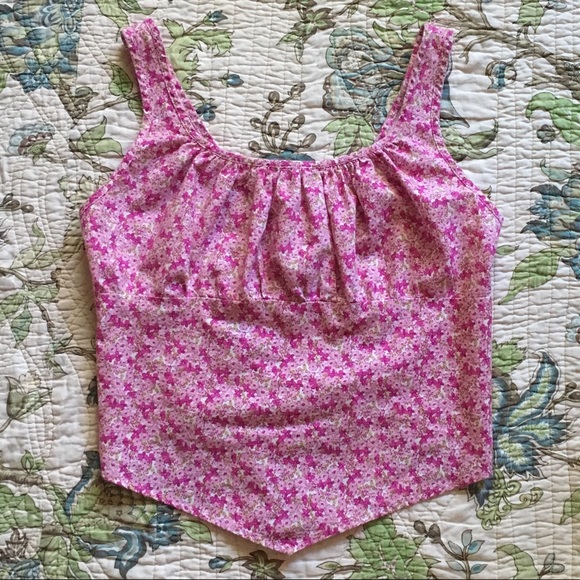 Vintage Tops - Vintage 90s floral crop top