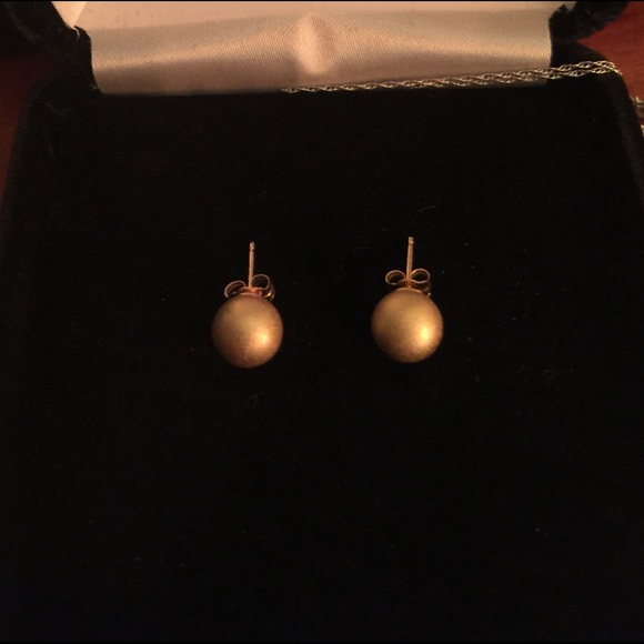 14k real gold ball earrings