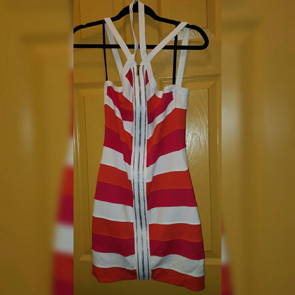 Bebe Bandage Zipper Dress
