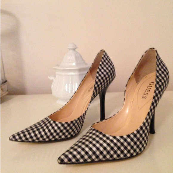 Guess Carrie Plaid Heels - Hard To Find This Print