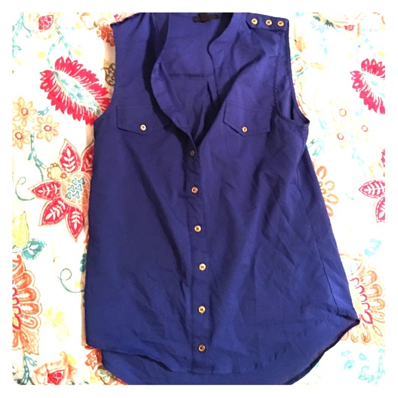Blue and gold top