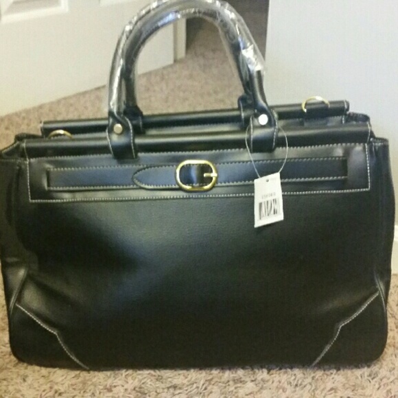 Black Leather Crossbody or Handbag for Work